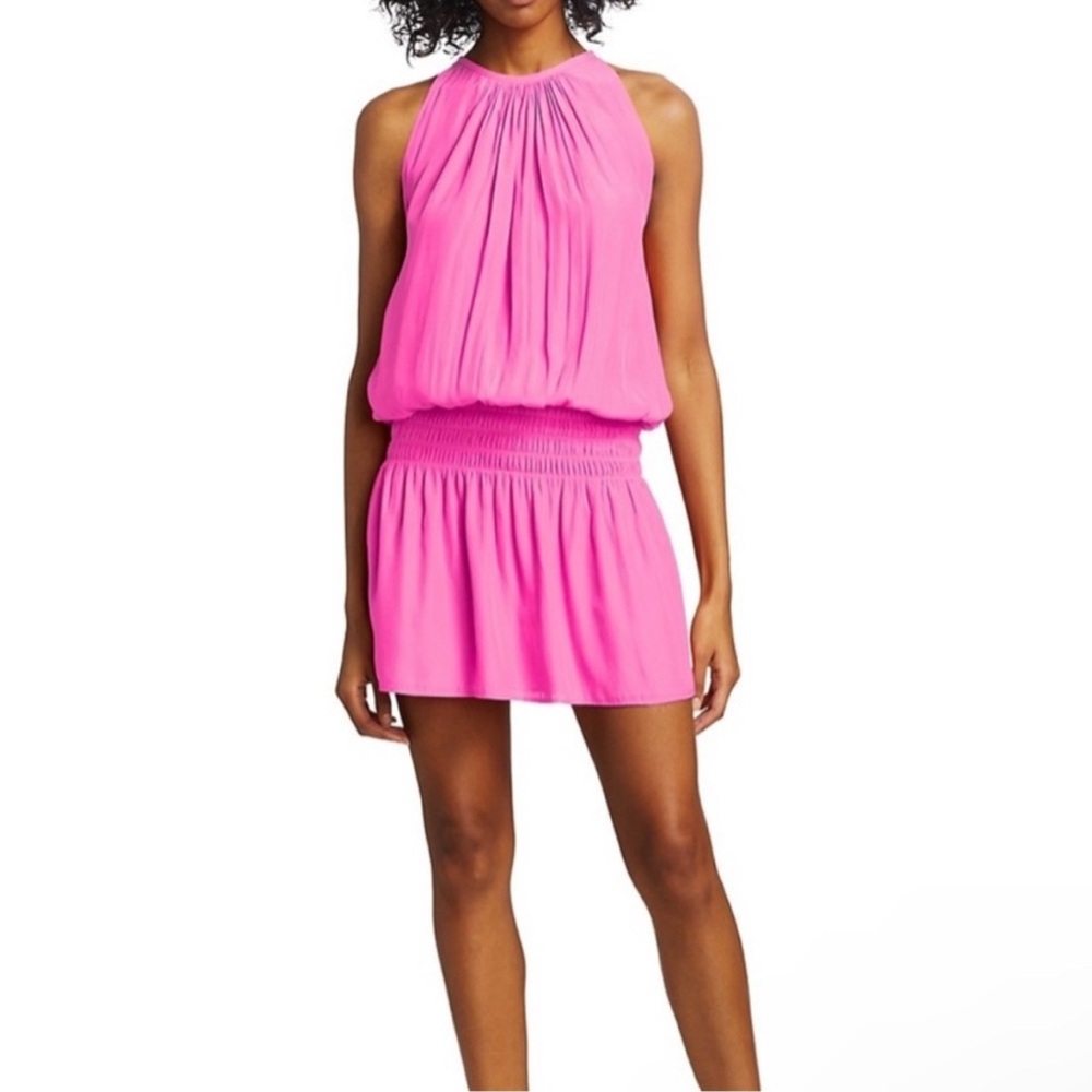 Ramy Brook Paris Sleeveless Mini Dress, Hot Pink, Size XS